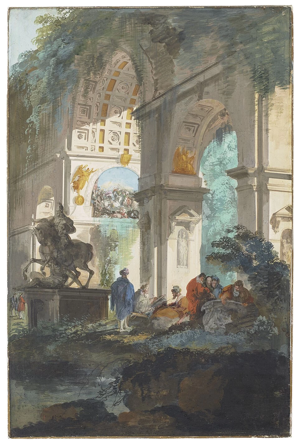 Capriccio con arco di trionfo